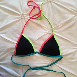 neon bathing suits with black outline